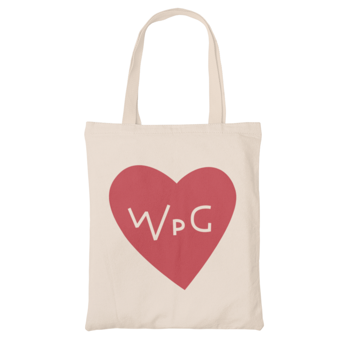 WPG Heart Tote | Red on Natural