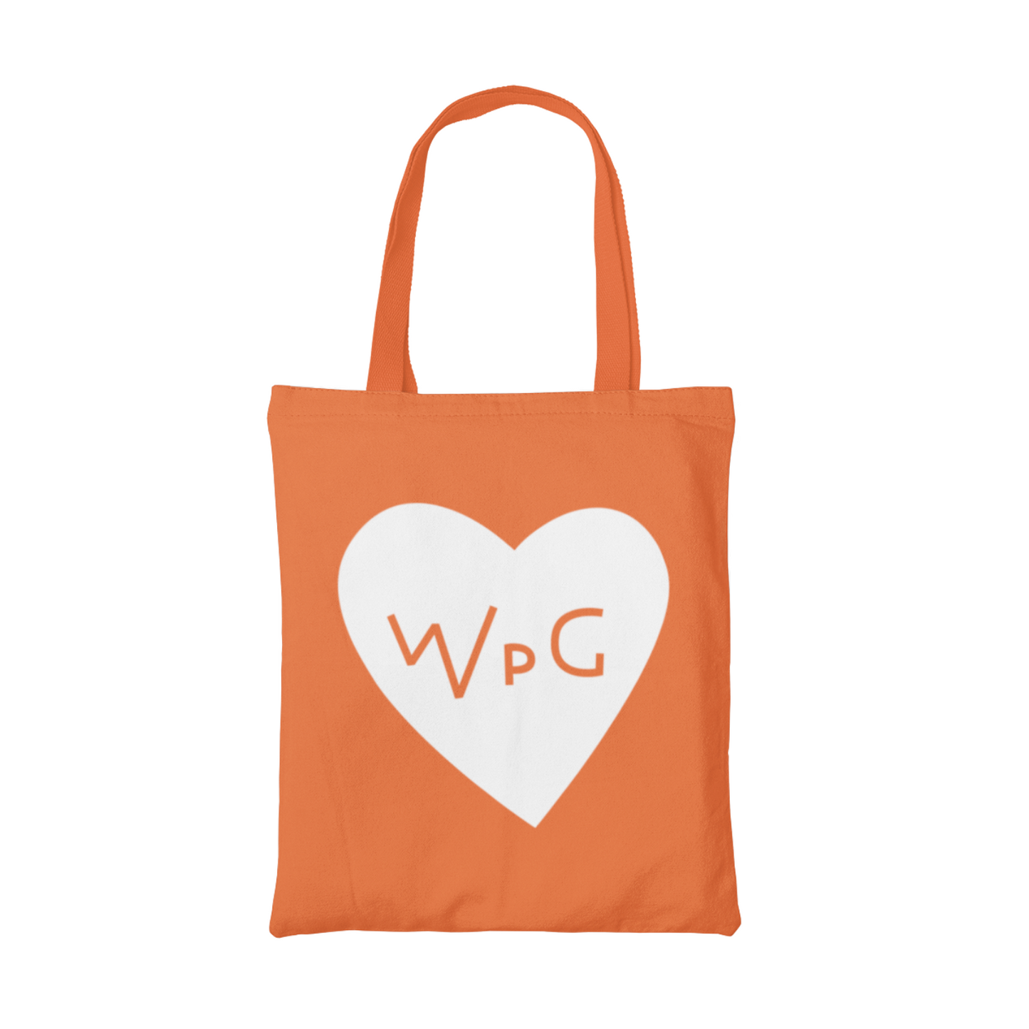 WPG Heart Tote | White on Orange