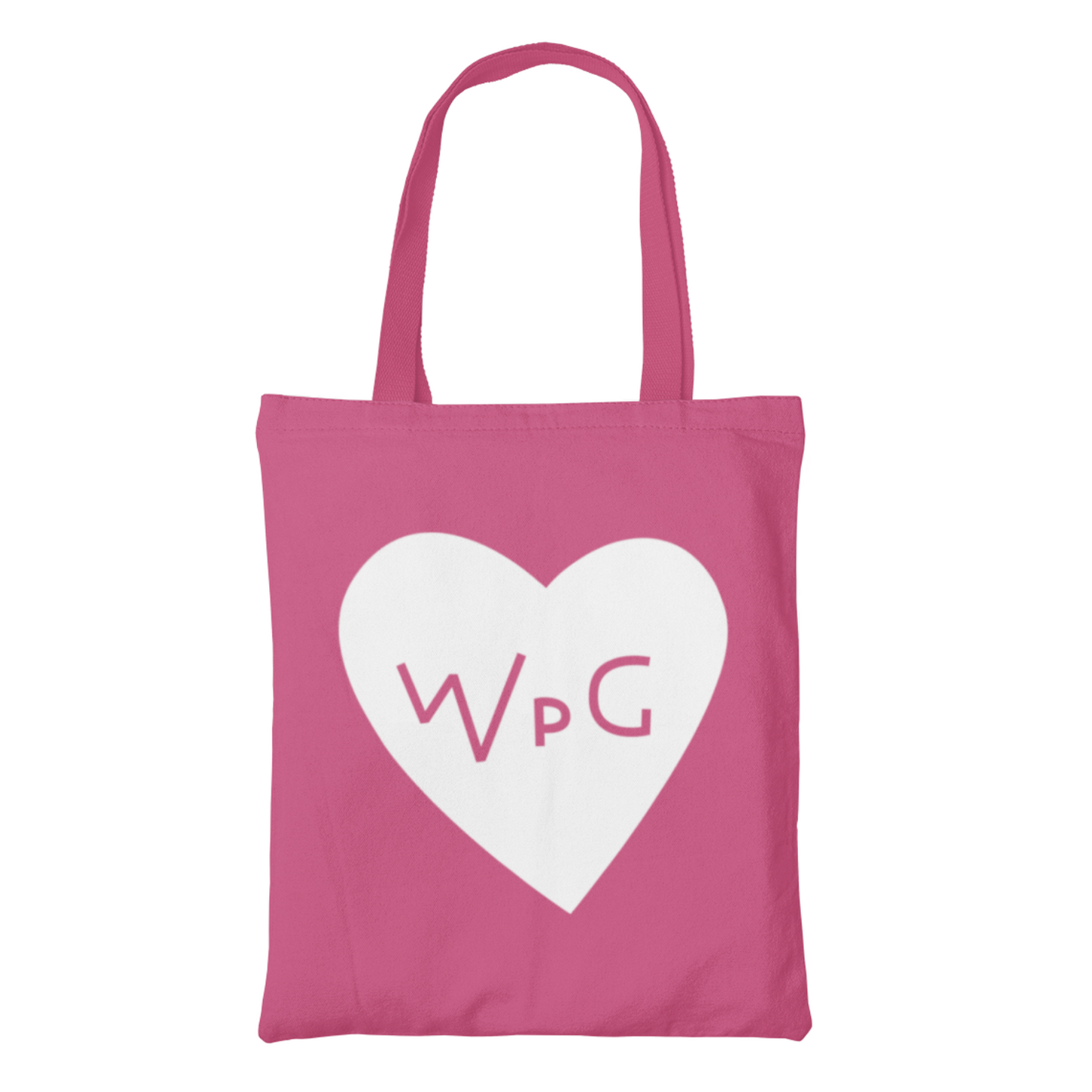 WPG Heart Tote | White on Pink