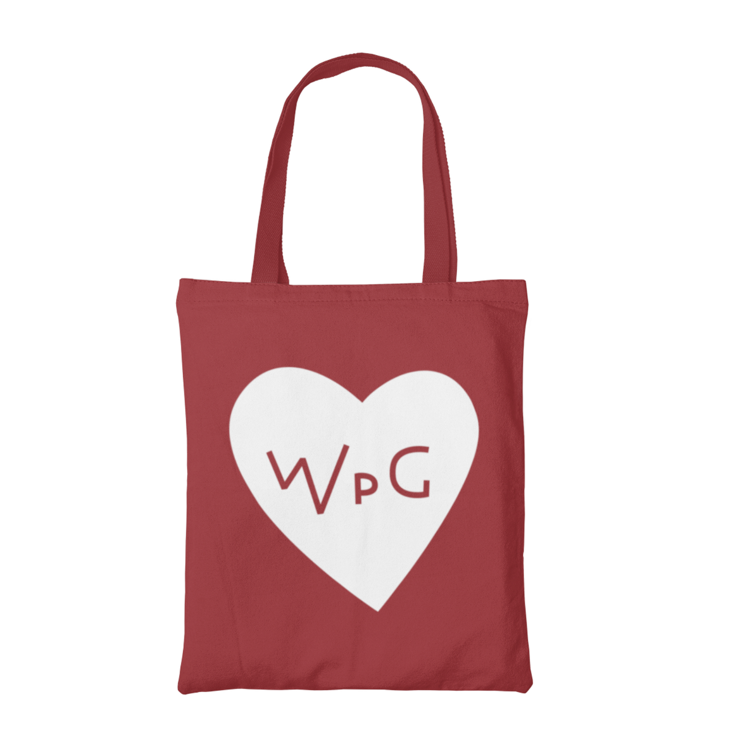 WPG Heart Tote | White on Red