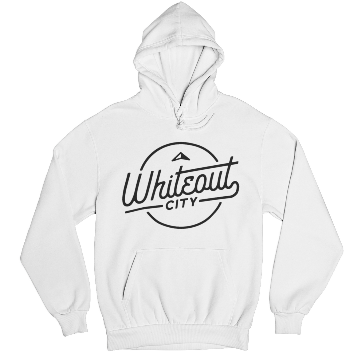 Whiteout City Classic Hoodie | Navy on White