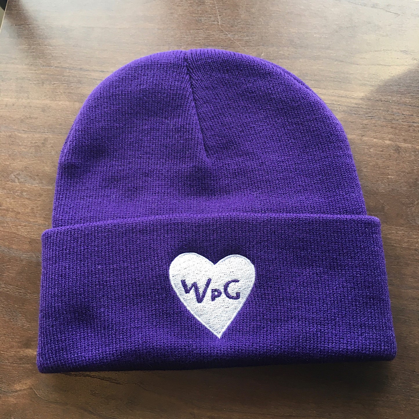 WPG Heart Toque | White on Purple